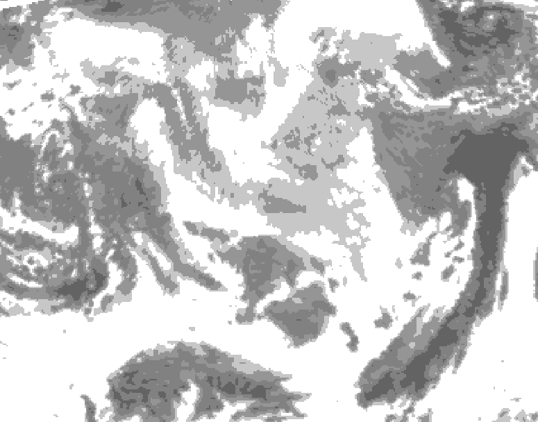 GDPS total cloud 204 hour forecast chart for Canada based on 2026/03/16 0000Z data