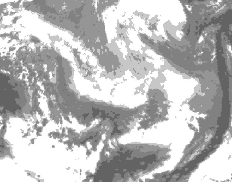 GDPS total cloud 228 hour forecast chart for Canada based on 2026/03/16 0000Z data