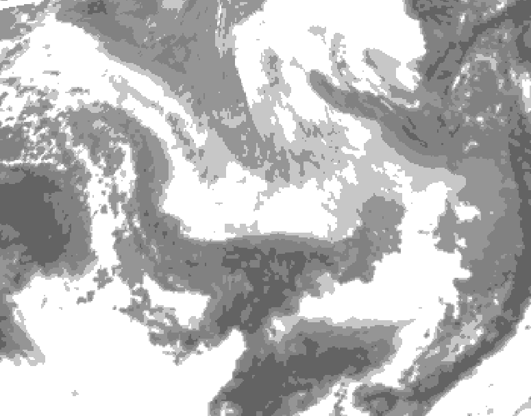 GDPS total cloud 234 hour forecast chart for Canada based on 2026/03/16 0000Z data