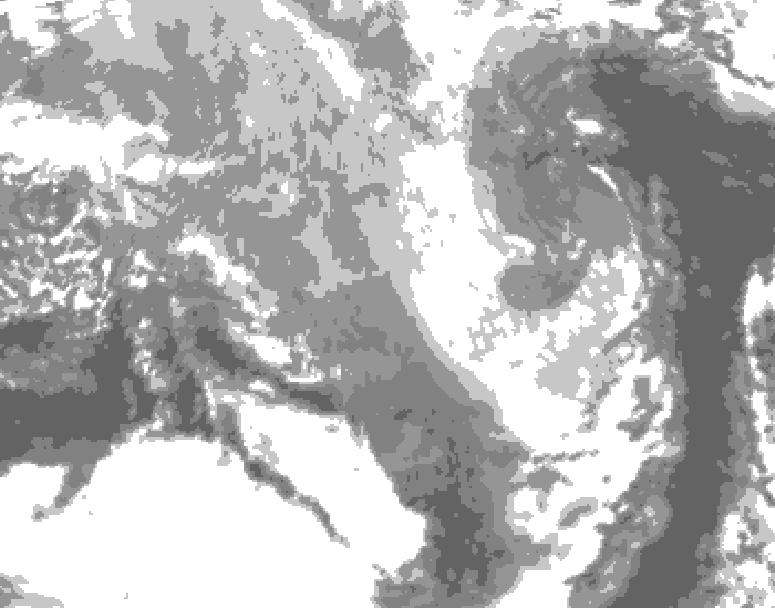 GDPS total cloud 048 hour forecast chart for Canada based on 2026/03/16 1200Z data