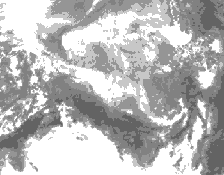 GDPS total cloud 120 hour forecast chart for Canada based on 2026/03/16 1200Z data