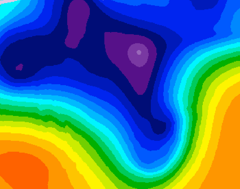 GDPS 500 millibar geopotential height 012 hour forecast chart for Canada based on 2026/03/17 0000Z data