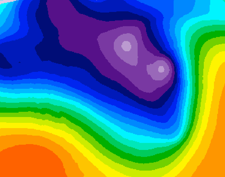 GDPS 500 millibar geopotential height 030 hour forecast chart for Canada based on 2026/03/17 0000Z data