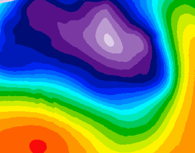 GDPS 500 millibar geopotential height 042 hour forecast chart for Canada based on 2026/03/17 0000Z data
