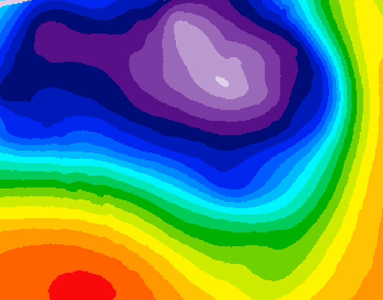 GDPS 500 millibar geopotential height 054 hour forecast chart for Canada based on 2026/03/17 0000Z data