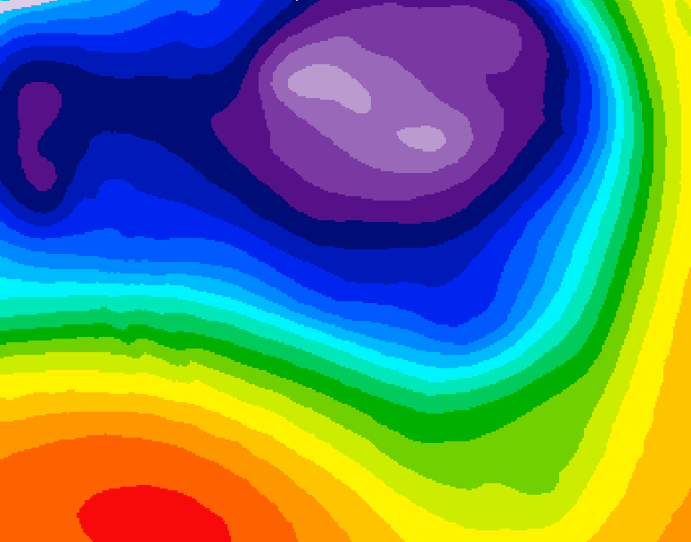 GDPS 500 millibar geopotential height 066 hour forecast chart for Canada based on 2026/03/17 0000Z data