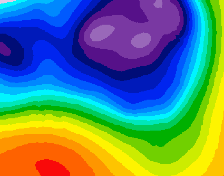 GDPS 500 millibar geopotential height 078 hour forecast chart for Canada based on 2026/03/17 0000Z data
