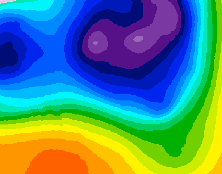 GDPS 500 millibar geopotential height 096 hour forecast chart for Canada based on 2026/03/17 0000Z data
