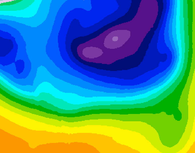 GDPS 500 millibar geopotential height 126 hour forecast chart for Canada based on 2026/03/17 0000Z data