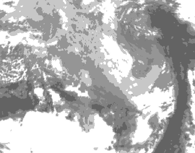 GDPS total cloud 042 hour forecast chart for Canada based on 2026/03/17 0000Z data