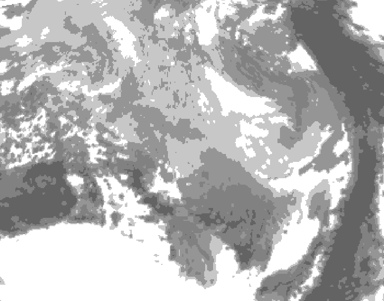 GDPS total cloud 048 hour forecast chart for Canada based on 2026/03/17 0000Z data
