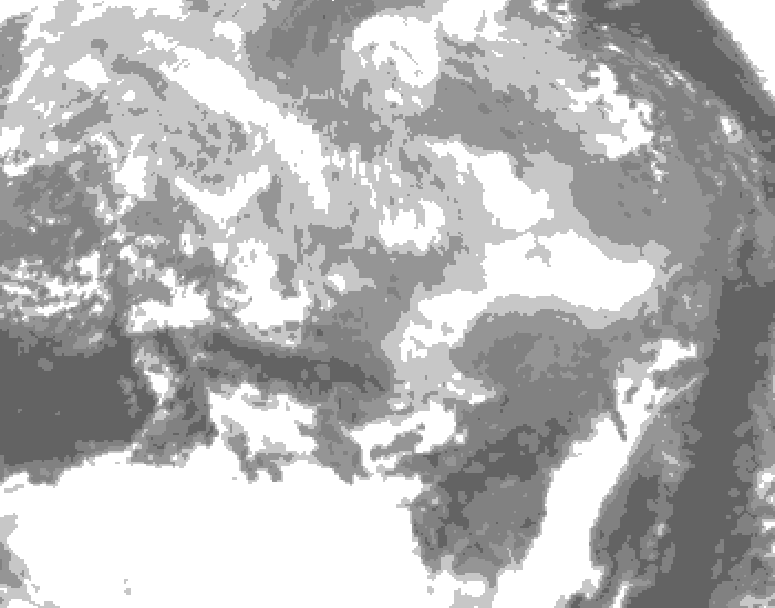 GDPS total cloud 060 hour forecast chart for Canada based on 2026/03/17 0000Z data