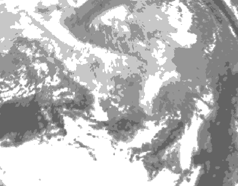 GDPS total cloud 072 hour forecast chart for Canada based on 2026/03/17 0000Z data