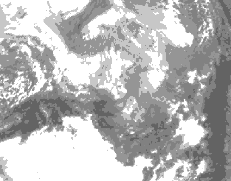 GDPS total cloud 084 hour forecast chart for Canada based on 2026/03/17 0000Z data