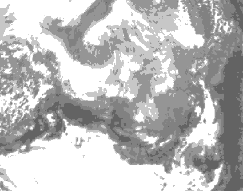 GDPS total cloud 090 hour forecast chart for Canada based on 2026/03/17 0000Z data