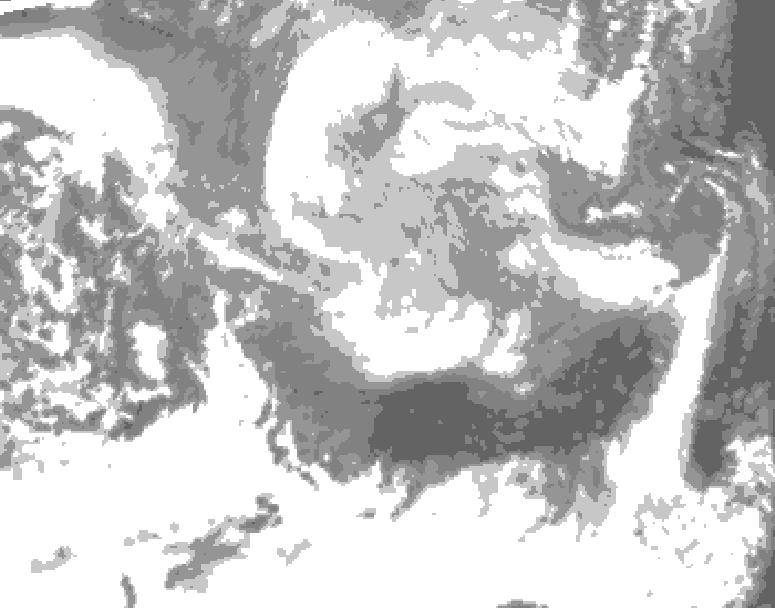 GDPS total cloud 132 hour forecast chart for Canada based on 2026/03/17 0000Z data