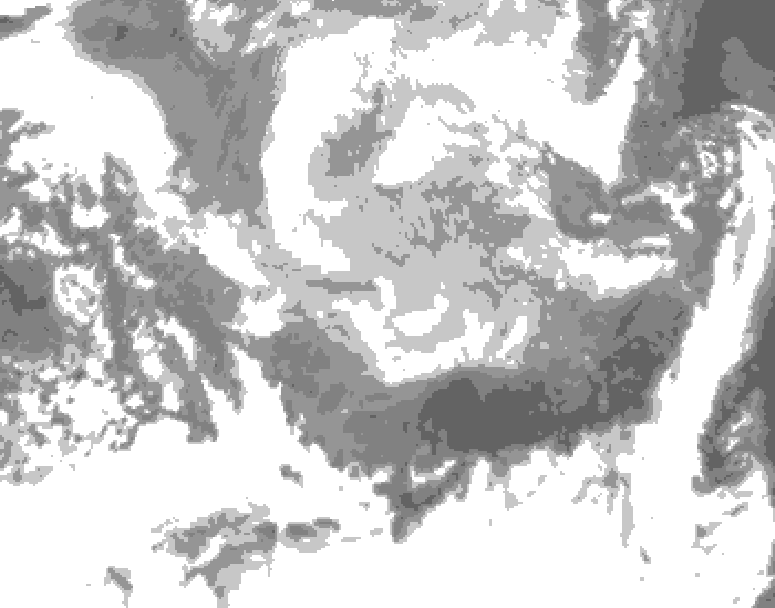 GDPS total cloud 138 hour forecast chart for Canada based on 2026/03/17 0000Z data