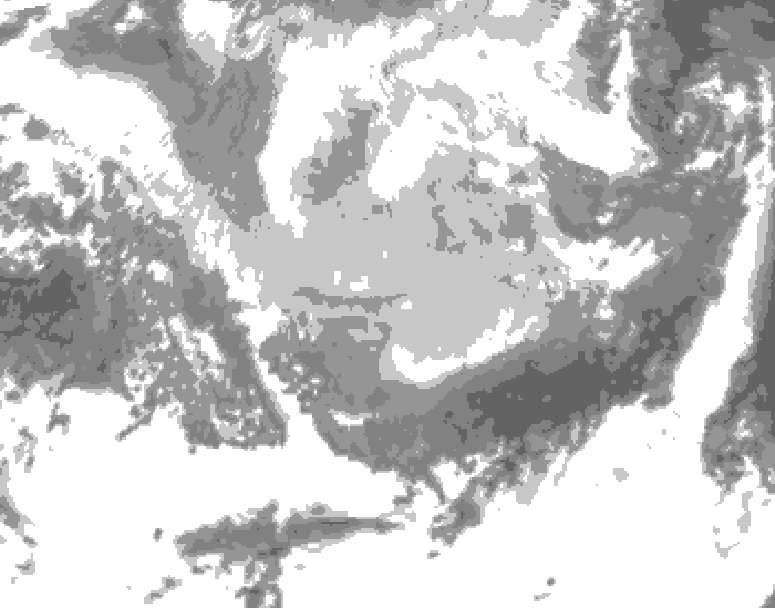 GDPS total cloud 144 hour forecast chart for Canada based on 2026/03/17 0000Z data