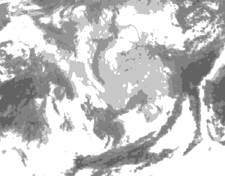 GDPS total cloud 168 hour forecast chart for Canada based on 2026/03/17 0000Z data
