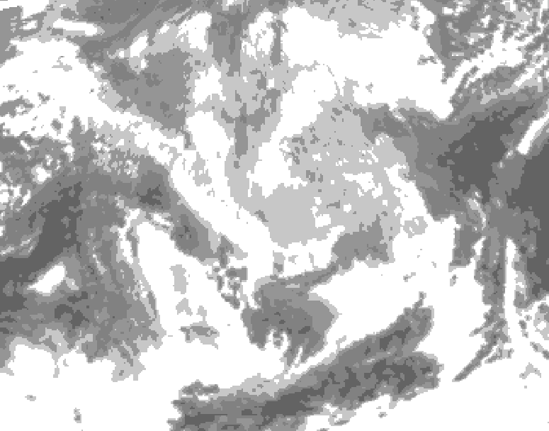 GDPS total cloud 174 hour forecast chart for Canada based on 2026/03/17 0000Z data