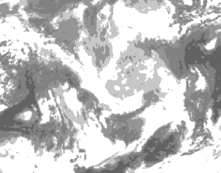 GDPS total cloud 180 hour forecast chart for Canada based on 2026/03/17 0000Z data