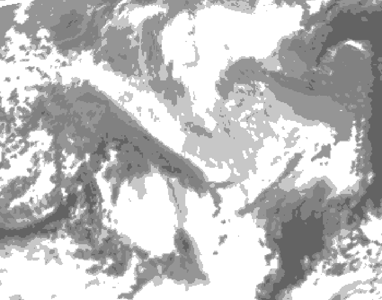 GDPS total cloud 198 hour forecast chart for Canada based on 2026/03/17 0000Z data