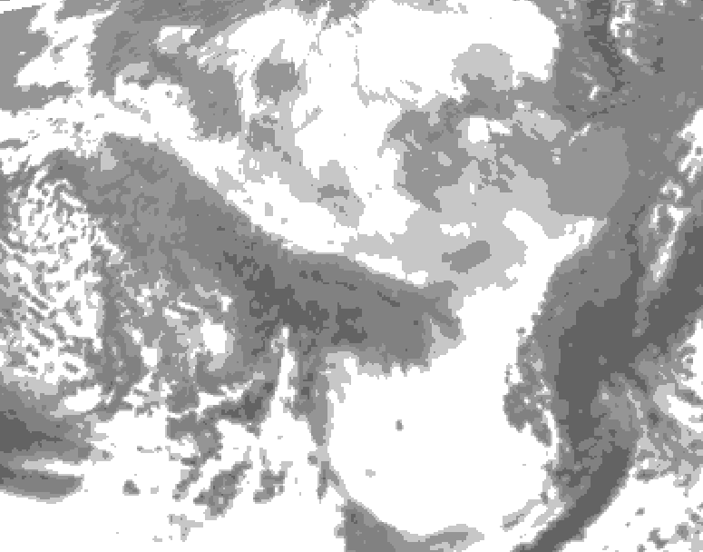 GDPS total cloud 216 hour forecast chart for Canada based on 2026/03/17 0000Z data