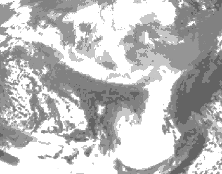 GDPS total cloud 222 hour forecast chart for Canada based on 2026/03/17 0000Z data