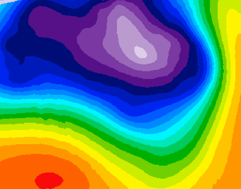 GDPS 500 millibar geopotential height 012 hour forecast chart for Canada based on 2026/03/18 1200Z data