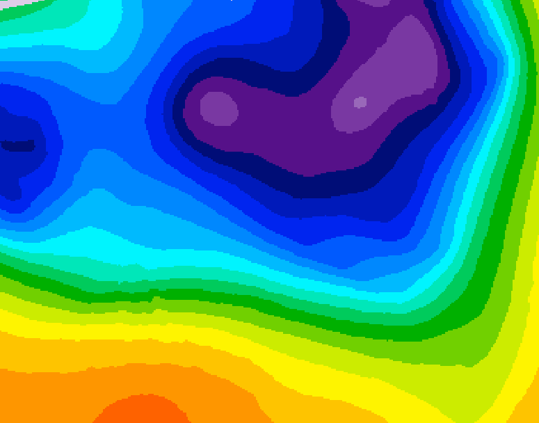 GDPS 500 millibar geopotential height 072 hour forecast chart for Canada based on 2026/03/18 1200Z data