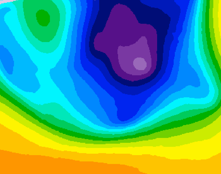 GDPS 500 millibar geopotential height 198 hour forecast chart for Canada based on 2026/03/18 1200Z data
