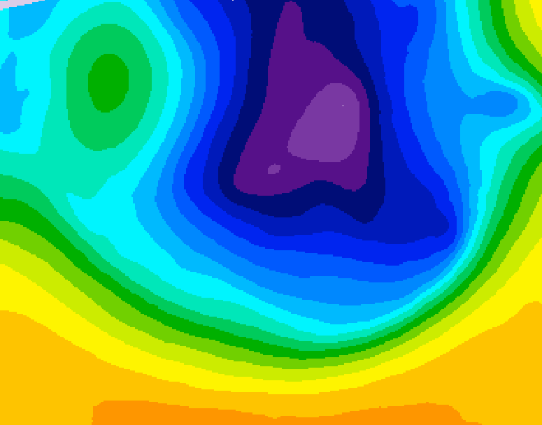 GDPS 500 millibar geopotential height 222 hour forecast chart for Canada based on 2026/03/18 1200Z data
