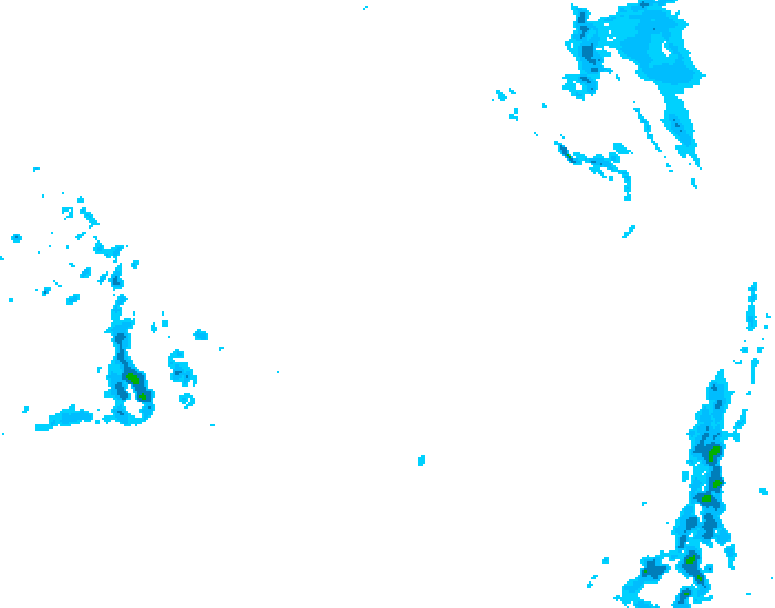 GDPS precipitation 012 hour forecast chart for Canada based on 2026/03/18 1200Z data
