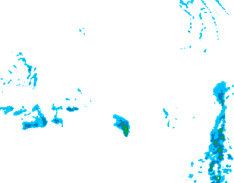GDPS precipitation 036 hour forecast chart for Canada based on 2026/03/18 1200Z data