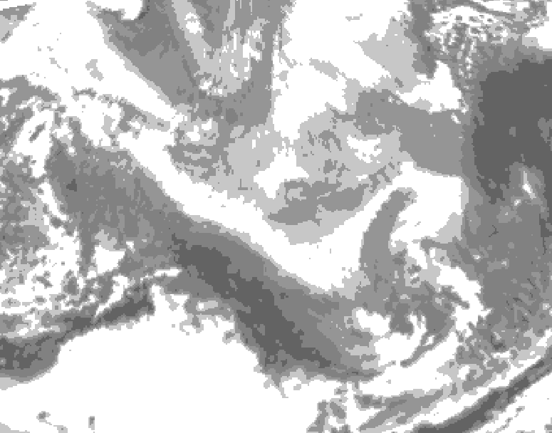 GDPS total cloud 168 hour forecast chart for Canada based on 2026/03/18 1200Z data