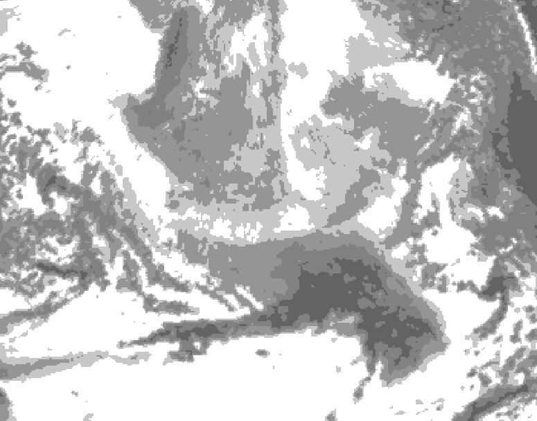 GDPS total cloud 192 hour forecast chart for Canada based on 2026/03/18 1200Z data
