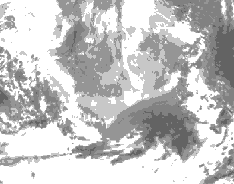GDPS total cloud 198 hour forecast chart for Canada based on 2026/03/18 1200Z data