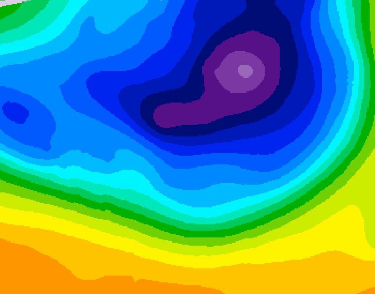 GDPS 500 millibar geopotential height 096 hour forecast chart for Canada based on 2026/03/19 0000Z data