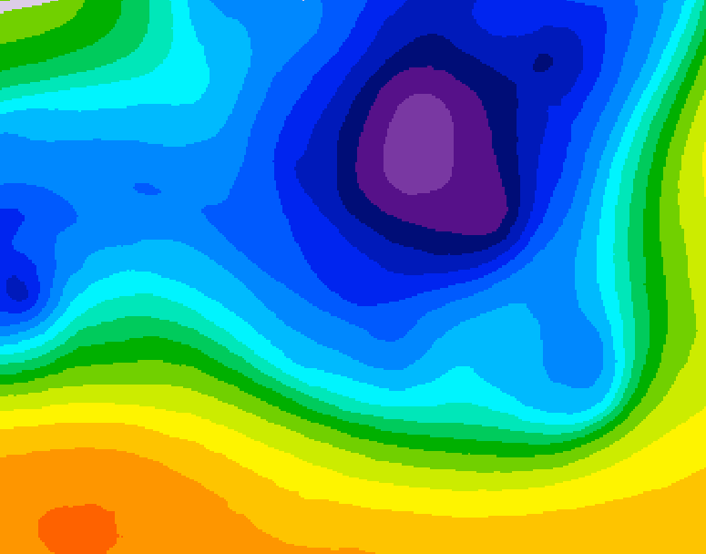 GDPS 500 millibar geopotential height 132 hour forecast chart for Canada based on 2026/03/19 0000Z data