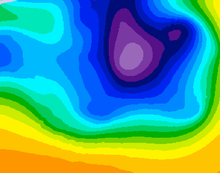 GDPS 500 millibar geopotential height 180 hour forecast chart for Canada based on 2026/03/19 0000Z data