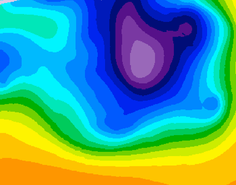 GDPS 500 millibar geopotential height 186 hour forecast chart for Canada based on 2026/03/19 0000Z data