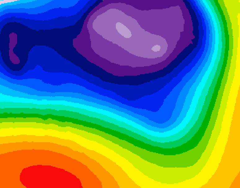 GDPS 500 millibar geopotential height 006 hour forecast chart for Canada based on 2026/03/19 1200Z data