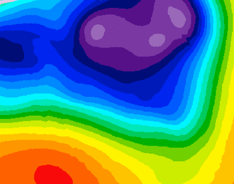 GDPS 500 millibar geopotential height 018 hour forecast chart for Canada based on 2026/03/19 1200Z data