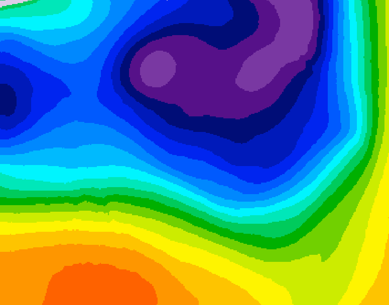 GDPS 500 millibar geopotential height 036 hour forecast chart for Canada based on 2026/03/19 1200Z data