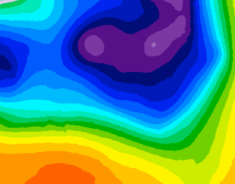 GDPS 500 millibar geopotential height 042 hour forecast chart for Canada based on 2026/03/19 1200Z data