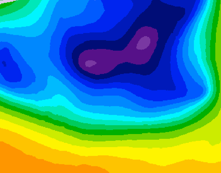 GDPS 500 millibar geopotential height 072 hour forecast chart for Canada based on 2026/03/19 1200Z data