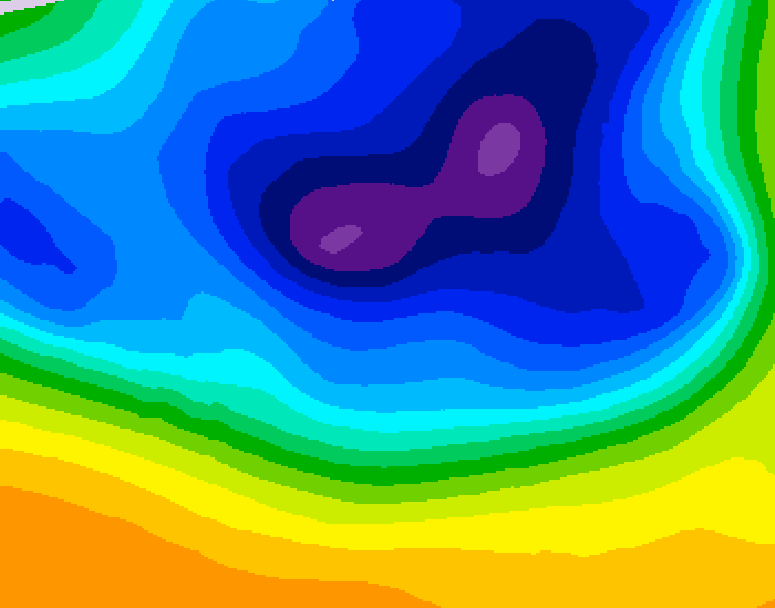 GDPS 500 millibar geopotential height 078 hour forecast chart for Canada based on 2026/03/19 1200Z data