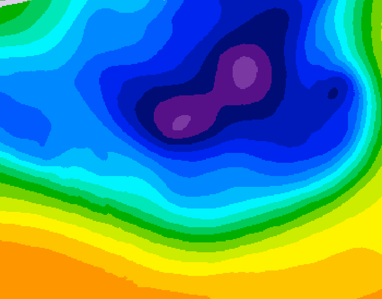 GDPS 500 millibar geopotential height 084 hour forecast chart for Canada based on 2026/03/19 1200Z data