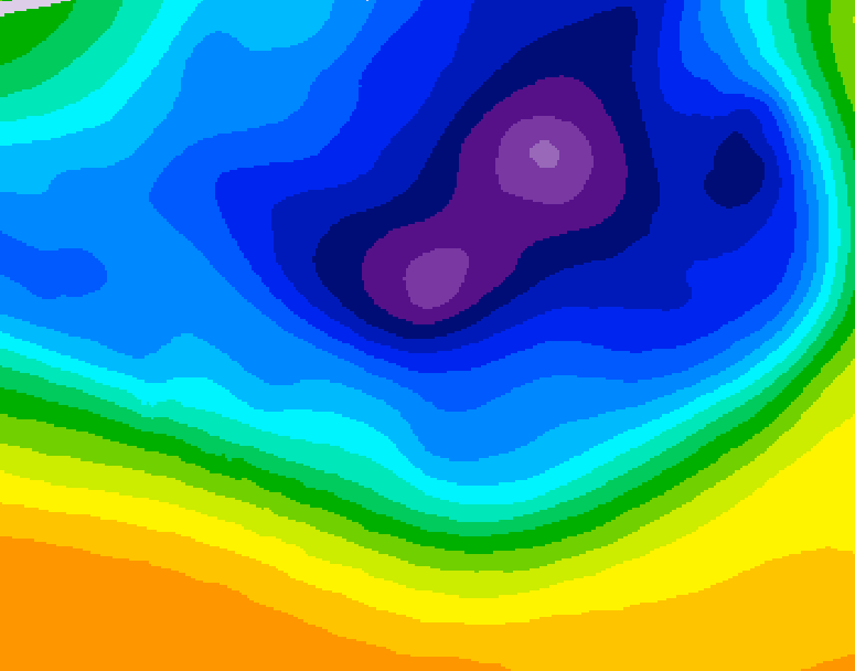 GDPS 500 millibar geopotential height 090 hour forecast chart for Canada based on 2026/03/19 1200Z data