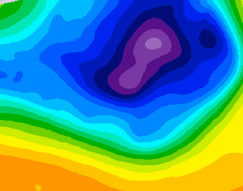 GDPS 500 millibar geopotential height 096 hour forecast chart for Canada based on 2026/03/19 1200Z data
